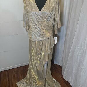 Elegant Gold Shimmer Gown